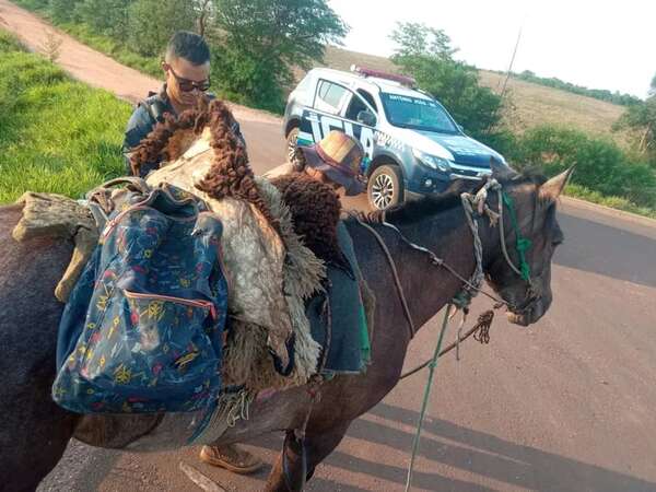 Detienen en la frontera a un nativo que transportaba droga en un caballo - Policiales - ABC Color