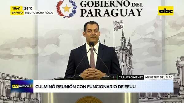 Video: culminó reunión con funcionario de EE.UU. - ABC Noticias - ABC Color