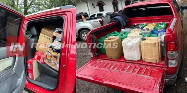 TRAS PERSECUSIÓN ATROPELLANDO VARIAS BARRERAS, INCAUTAN UN RODADO CON MERCADERÍAS DE CONTRABANDO - Itapúa Noticias