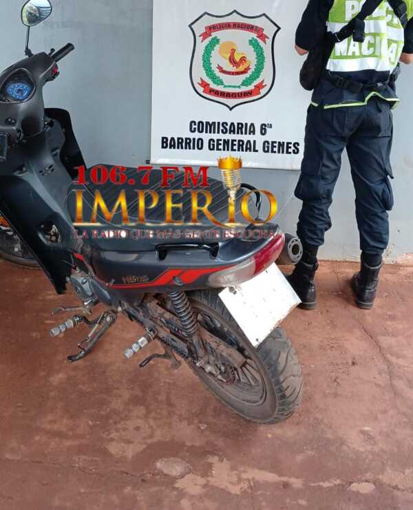 Incautan en Ponta Porã una motocicleta robada a punta de arma blanca en General Genes - Radio Imperio 106.7 FM
