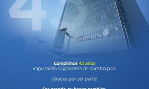 Cómo entidad líder del sector financiero paraguayo, Banco Continental lanza  una campaña institucional para conmemorar nuestros 43 años al servicio de nuestros clientes y la sociedad.