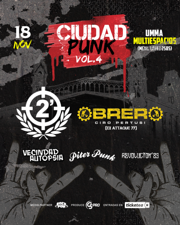 Ciudad Punk se hará en Umma Multiespacio el próximo 18 de noviembre - .::Agencia IP::.