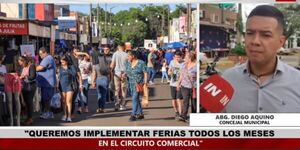 EL CONCEJAL AQUINO PRETENDE QUE SE HAGA TODOS LOS MESES UNA GRAN FERIA EN EL CIRCUITO COMERCIAL  - Itapúa Noticias