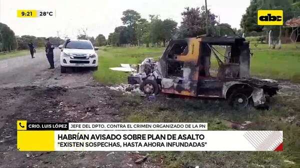 Asalto a transportador de caudales: habrían avisado sobre plan de asalto - ABC Noticias - ABC Color