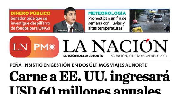 La Nación / LN PM: edición mediodía del 10 de noviembre