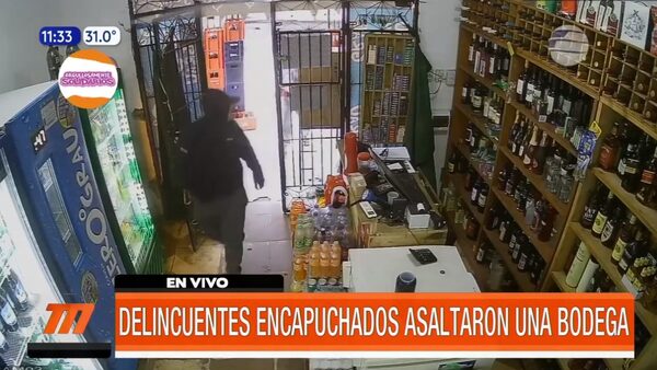 ¡De terror! Encapuchados asaltaron una bodega | Telefuturo