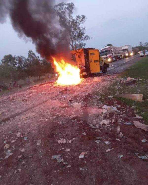 Confirmaron el monto que transportaba el vehículo que explotaron: unos 6.500 millones