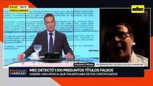 Video: MEC detectó rosca que habría falsificado unos 1.100 títulos - Mesa de Periodistas - ABC Color