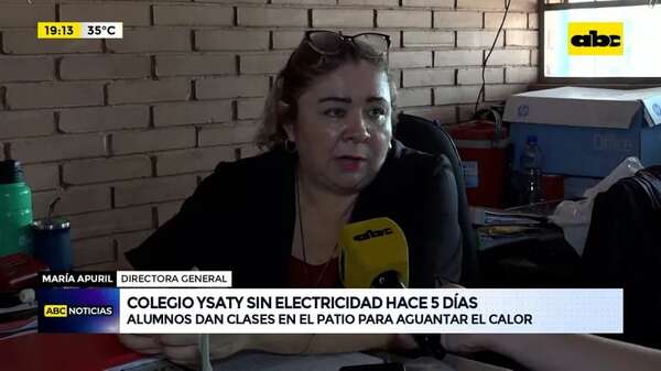 Video: Colegio Ysaty sin electricidad hace 5 días - ABC Noticias - ABC Color