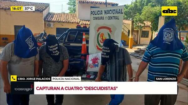 Video: capturan a cuatro descuidistas en San Lorenzo - Crimen y castigo - ABC Color