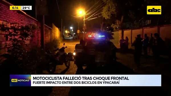 Video: Motociclista falleció tras choque frontal - ABC Noticias - ABC Color