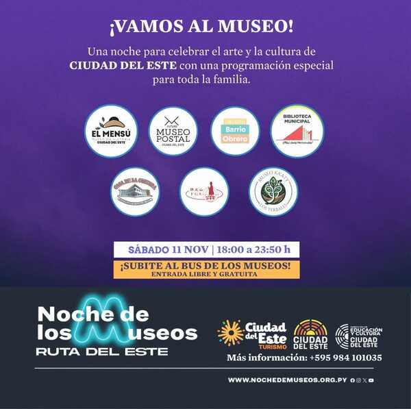 Inicia hoy la "Noche de los Museos" en Ciudad del Este - ADN Digital