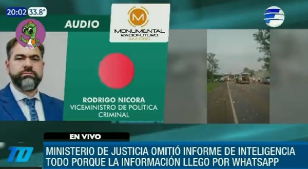 Justicia ignoró informe de inteligencia porque "les llegó por WhatsApp" - Noticias Paraguay