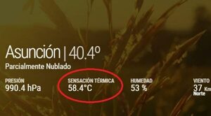 Informan sobre error en los datos de sensación térmica