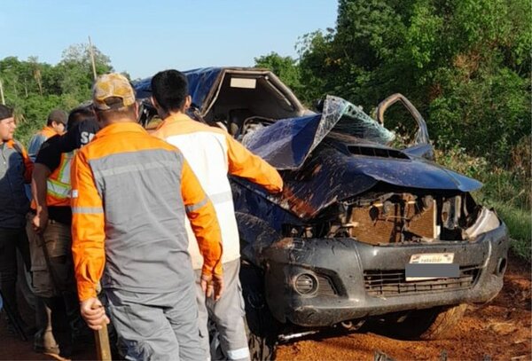 Accidente de tránsito de personal de SENAD y el Ministerio Público en zona de Puentesinho