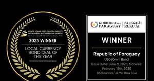 La Nación / Paraguay recibió el Premio Awards 2023 por exitosa operación de bonos
