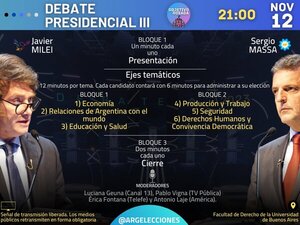 Massa y Milei se enfrentan en el último debate antes del balotaje por la Presidencia argentina - ADN Digital