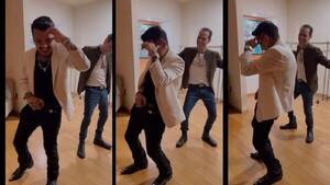 Marc Anthony le dio clases de baile a Christian Nodal