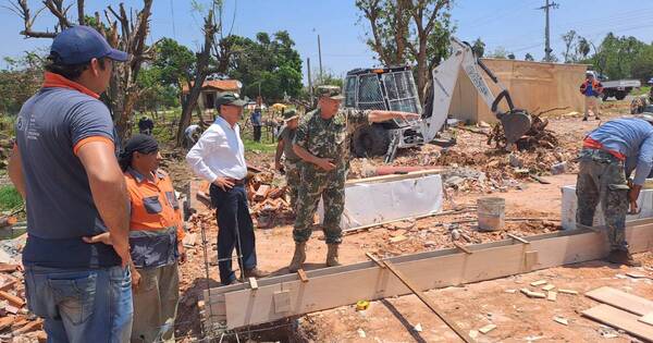 La Nación / Ministerio de Defensa inicia reconstrucción de viviendas derribadas por el tornado