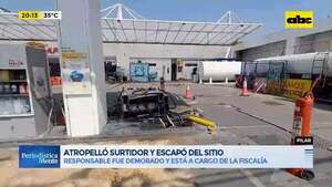 Video: Atropelló surtidor y escapó del lugar - ABC Noticias - ABC Color