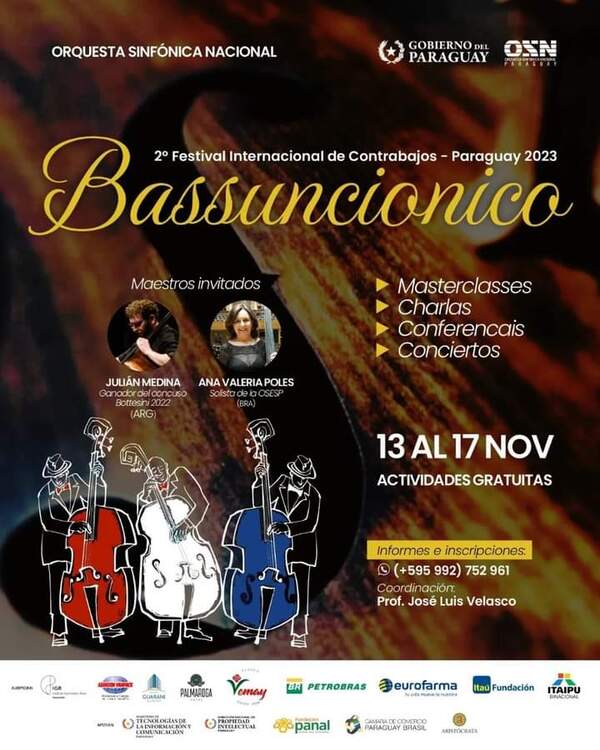 Inicia el “2do Festival Internacional de Contrabajo del Paraguay” - .::Agencia IP::.
