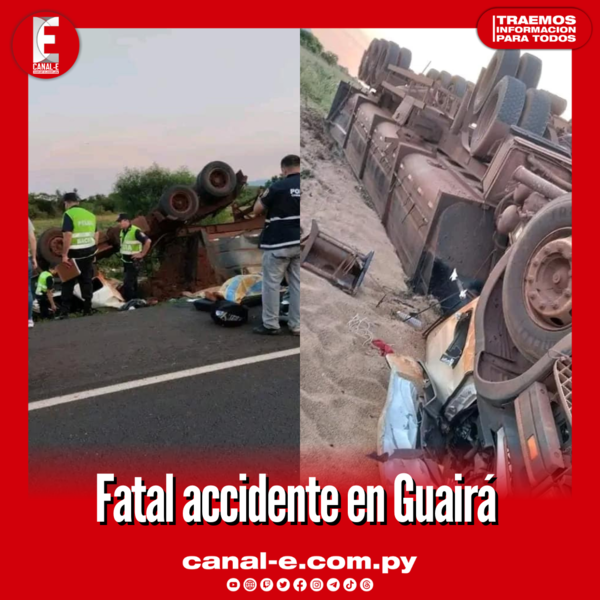 Fatal accidente en Guairá