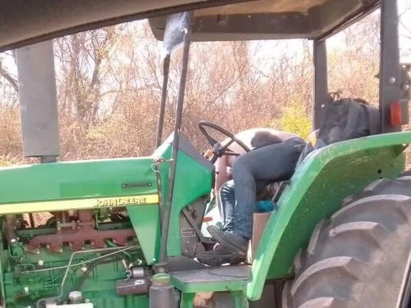 Tractorista murió tras el intenso calor