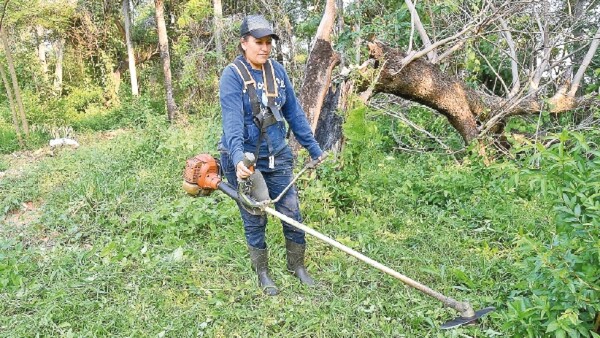 Kuña guapa: Se dedica a carpir terrenos