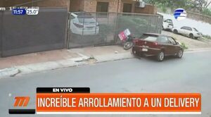 Insólito arrollamiento a un delivery en Lambaré | Telefuturo