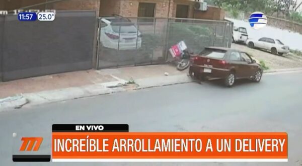 Insólito arrollamiento a un delivery en Lambaré | Telefuturo