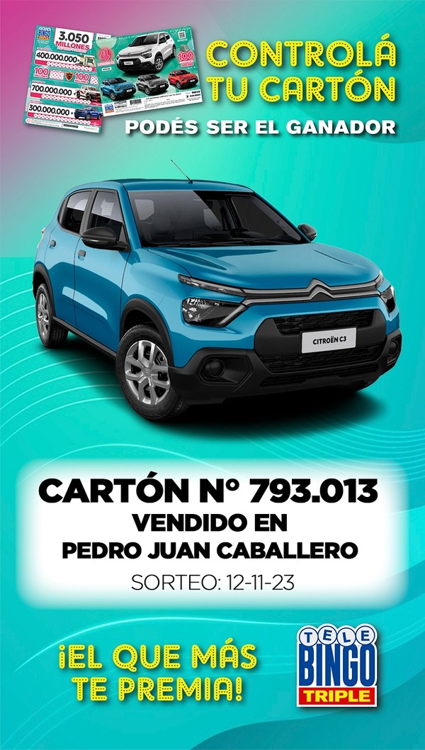Telebingo Triple busca al ganador o ganadora de un automóvil 0KM - Oasis FM 94.3