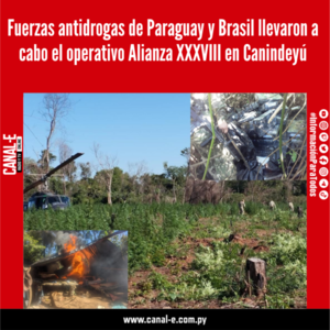 Fuerzas antidrogas de Paraguay y Brasil llevaron a cabo el operativo Alianza XXXVIII en Canindeyú