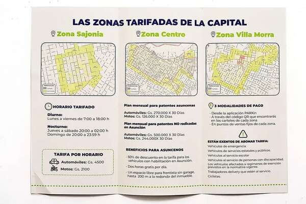 Estacionamiento tarifado: ante presión de sindicatos, “olvidan” zona del Palacete Municipal - Nacionales - ABC Color