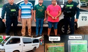 Persecución, detención de tres hombres y recuperación de un minibús robado – Diario TNPRESS