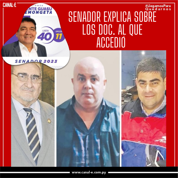 Senador explica cómo accedió a los documentos