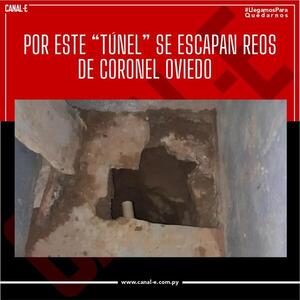 Nueve presos de la penitenciaria de Coronel Oviedo se escaparon por un túnel