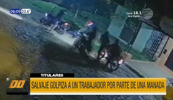 Salvaje golpiza a un trabajador para robarle su motocicleta | Telefuturo