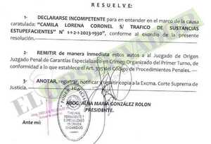 Incompetencia de Tribunal dilata realización de juicio por tráfico de drogas