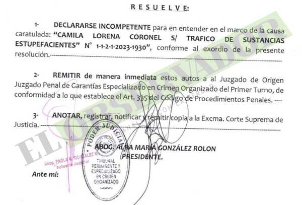 Incompetencia de Tribunal dilata realización de juicio por tráfico de drogas