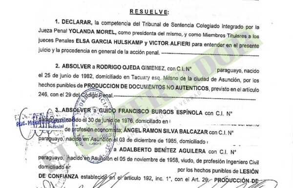 Exdirectores del Ministerio Público fueron absueltos de la causa por pólizas de seguro falsas y Tribunal cuestionó a fiscales