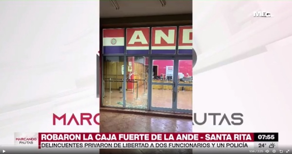 Robo de caja fuerte y toma de rehenes en la sede de la ANDE Santa Rita - Megacadena - Diario Digital