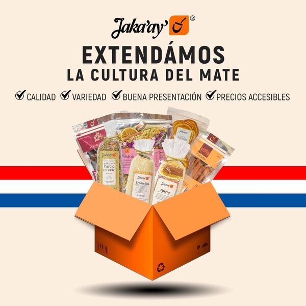 Pareja emprendora presenta opciones para tu mate