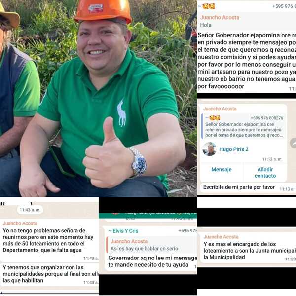 Gobernador "ningunea" por WhatsApp a vecinos que quieren pozo artesiano en Amambay