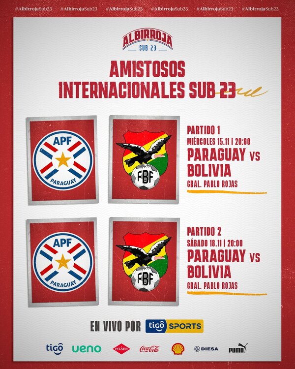 Albirroja Sub 23: Paraguay se mide a Bolivia en la Nueva Olla - ADN Digital