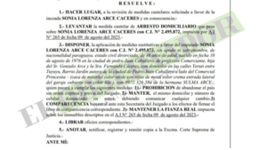 Pavo Real: Colaboración con la investigación permite que imputada tenga arresto domiciliario