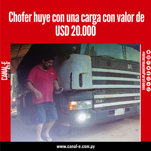 Chofer huye con una carga con valor de USD 20.000