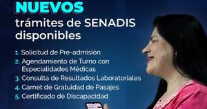 SENADIS facilita 5 nuevos trámites en línea