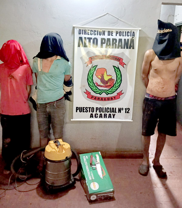 Detienen a delincuentes que robaron herramientas de una ferretería en CDE - La Clave