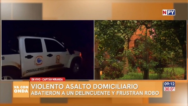 Abatieron a un presunto ladrón durante intento de robo domiciliario - Noticias Paraguay