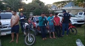Detuvieron a cuatro delincuentes en Caaguazú